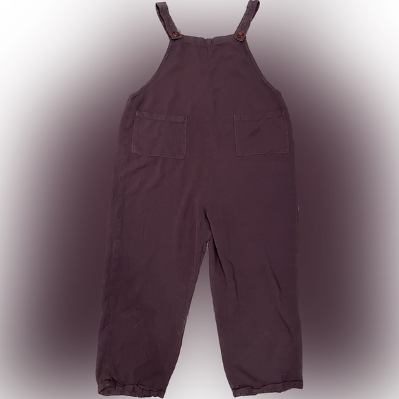 H & M Cropped Overall in Brown SIZE Small - Picture 2 of 8